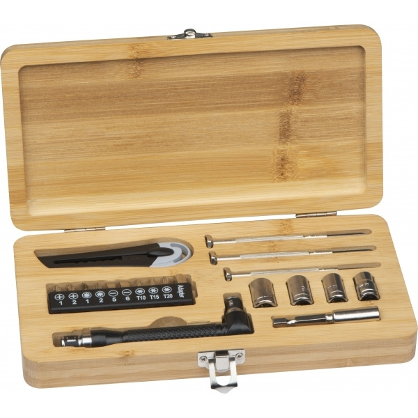 Logo trade promotional items image of: 22-piece tool set BERINGEN