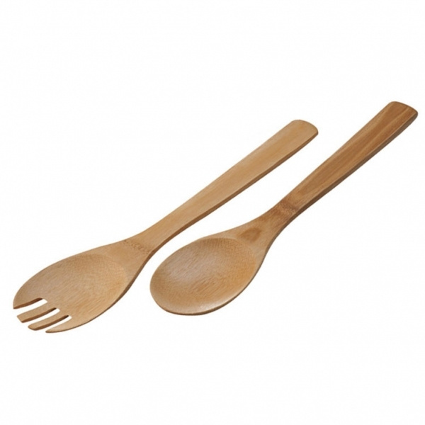 Logo trade promotional item photo of: Bamboo salad servers CAPUA