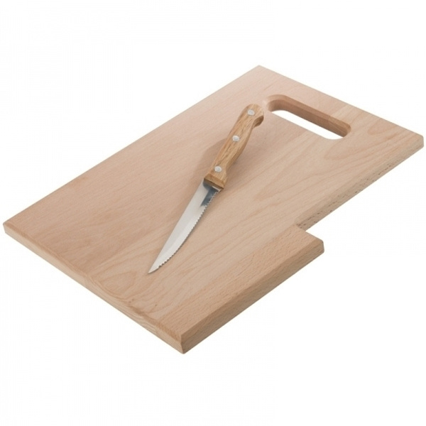 Logotrade promotional gifts photo of: Wooden board with knife LIZZANO