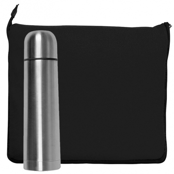 Logotrade corporate gift image of: Set fleece blanket and thermal flask LIVERPOOL