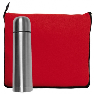 Logo trade promotional gift photo of: Set fleece blanket and thermal flask LIVERPOOL