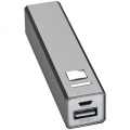 Metal power bank PORT HOPE 2200mAh, grey