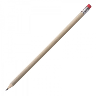 Logo trade promotional gifts image of: Pencil with eraser HICKORY