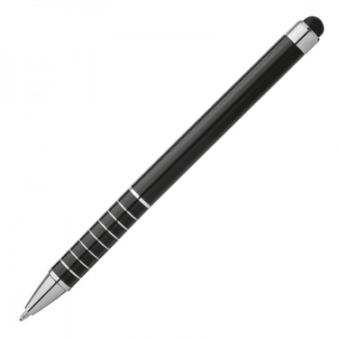 Logo trade advertising products image of: Metal ballpen with touch pen LUEBO