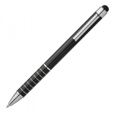 Logo trade promotional gift photo of: Metal ballpen with touch pen LUEBO