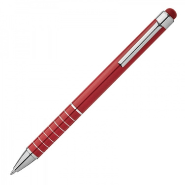 Logo trade advertising products image of: Metal ballpen with touch pen LUEBO