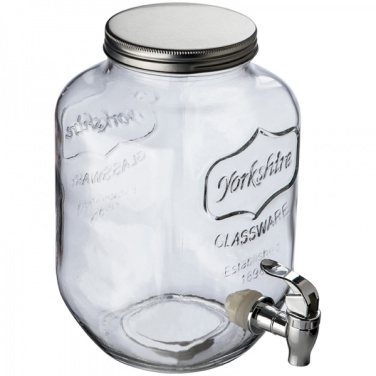 Logo trade promotional merchandise picture of: Set drink dispenser and glasses ACAPULCO