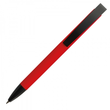 Logotrade promotional gift picture of: Metal ballpen soft touch BRESCIA