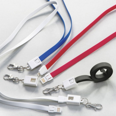 Logo trade promotional items picture of: Lanyard with usb cable LE PORT