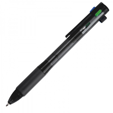 Logo trade promotional items image of: Plastic ballpen 4in1 NEAPEL