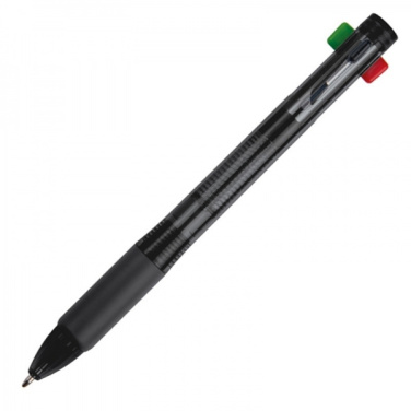 Logo trade promotional items image of: Plastic ballpen 4in1 NEAPEL