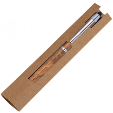 Logo trade promotional gifts picture of: Wooden ballpen with touch function ERFURT