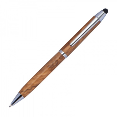 Logo trade advertising products picture of: Wooden ballpen with touch function ERFURT