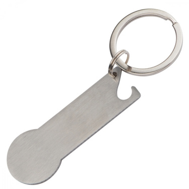 Logo trade corporate gifts image of: Keyring with shopping cart chip STICKIT