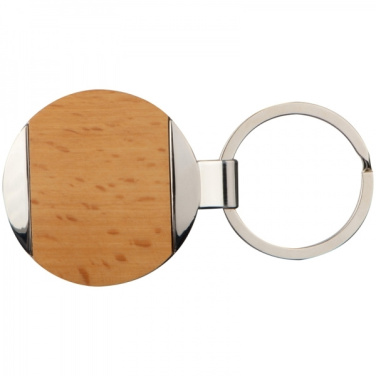 Logo trade promotional giveaways image of: Wooden keyring LANGHAUS