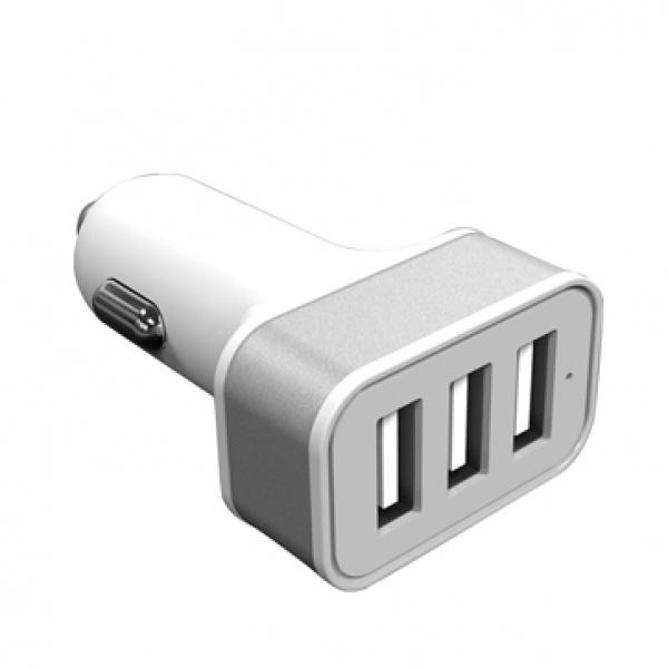 Logo trade promotional gifts picture of: Car Charger with 3 USB ports