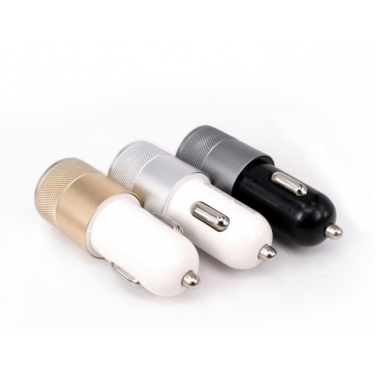 Logo trade promotional gift photo of: Metal car charger