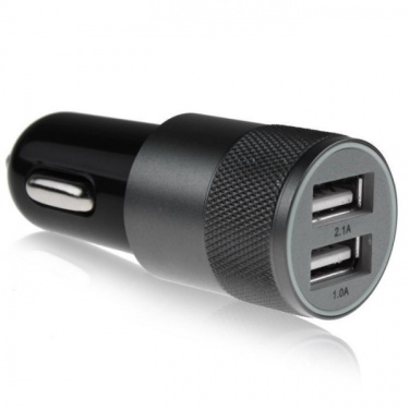 Logo trade promotional gifts picture of: Metal car charger