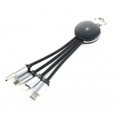 Logotrade corporate gifts photo of: 3in1 cable with enlighted logo for engraving, RXD-368