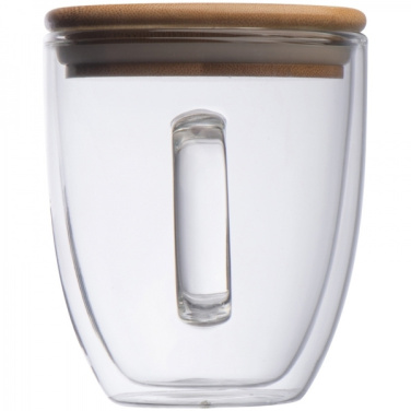 Logotrade promotional product image of: Double-walled glass cup GERTHE 350 ml