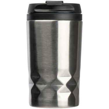 Logo trade advertising products image of: Stainless steel mug with lid ROMA 250 ml