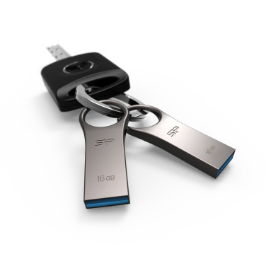 Logo trade promotional merchandise picture of: Pendrive 3.0 Silicon Power JEWEL J80 TITANIUM 16GB