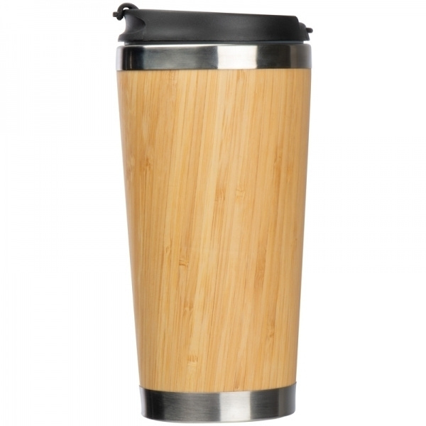 Logotrade corporate gift picture of: Stainless steel mug BAMBOOGARDEN 400 ml