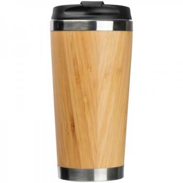 Logo trade corporate gifts image of: Stainless steel mug BAMBOOGARDEN 400 ml