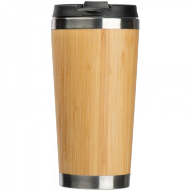 Logotrade promotional gifts photo of: Stainless steel mug BAMBOOGARDEN 400 ml