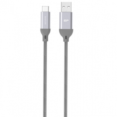 Logo trade promotional merchandise photo of: Nylon data transfer cable LK30 Type - C Quick Charge 3.0