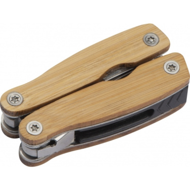 Logo trade promotional gift photo of: Multifunction tool bamboo LEEDS