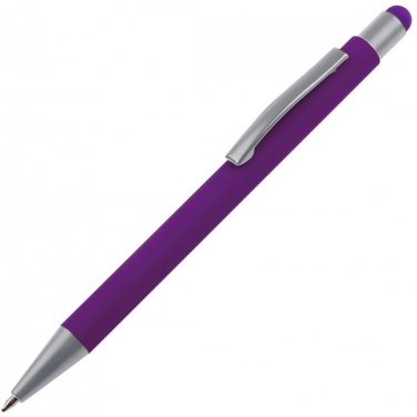 Logo trade promotional giveaways image of: Metal ballpen touch pen soft touch SALT LAKE CITY