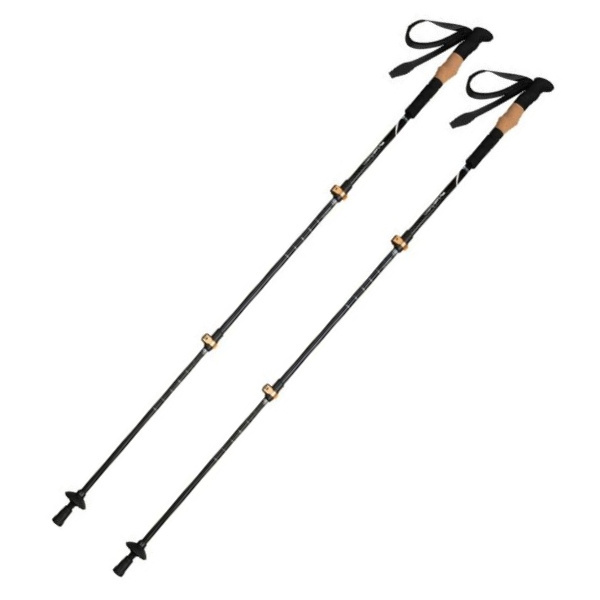 Logo trade promotional gifts image of: Trekking poles DENALI Schwarzwolf