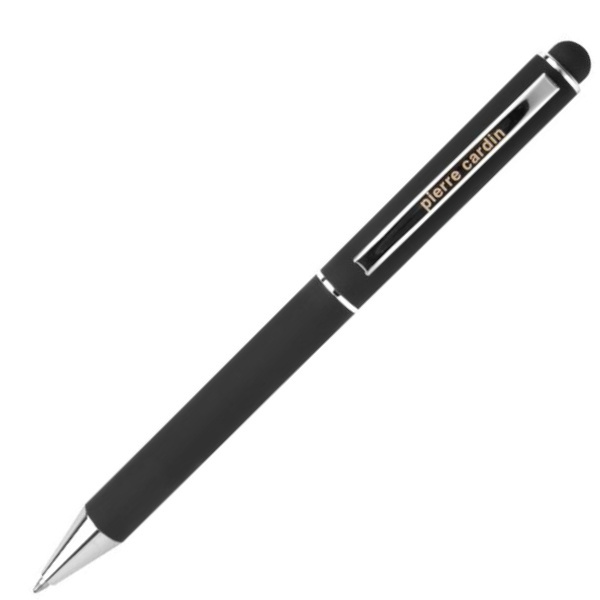 Logo trade promotional giveaways image of: Metal ballpoint pen, touch pen, soft touch CLAUDIE Pierre Cardin