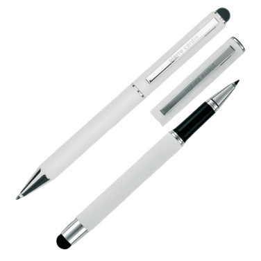 Logotrade promotional items photo of: Writing set ballpoint pen & roller soft touch CLAUDIE