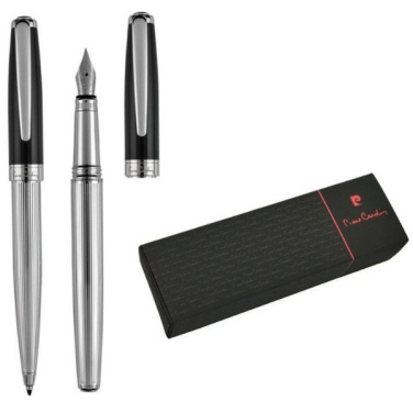 Logo trade business gift photo of: Writing set ballpoint pen & fountain pen CHRISTOPHE Pierre Cardin