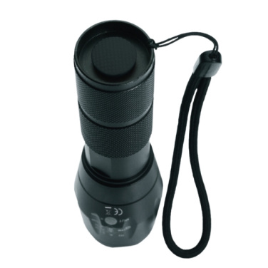 Logo trade promotional merchandise photo of: Flashlight DELGADA Schwarzwolf