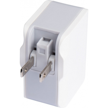 Logo trade business gifts image of: Travel adapter ANTWERP