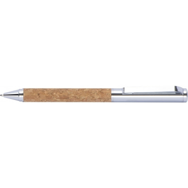 Logotrade promotional giveaway picture of: Twist-ballpen metal and cork LILLEHAMMER