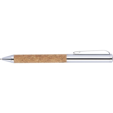 Logotrade promotional item image of: Twist-ballpen metal and cork LILLEHAMMER