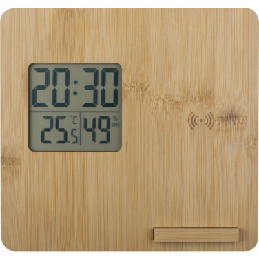 Logo trade promotional merchandise image of: Bamboo weather station GRANADA