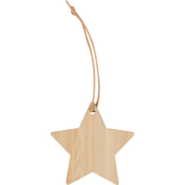 Logotrade advertising products photo of: Bamboo star pendant FOGGIA