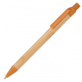 Wheatstraw and bamboo ballpen HALLE, orange