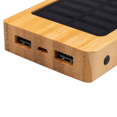 Logo trade promotional giveaways image of: Bamboo power bank BAKERSFIELD