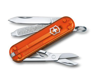 Logo trade business gifts image of: Pocket knife Classic SD transparent Victorinox