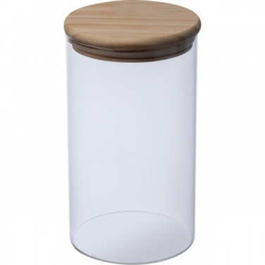 Logo trade promotional merchandise photo of: Borosilicate container ONTARIO 1000 ml