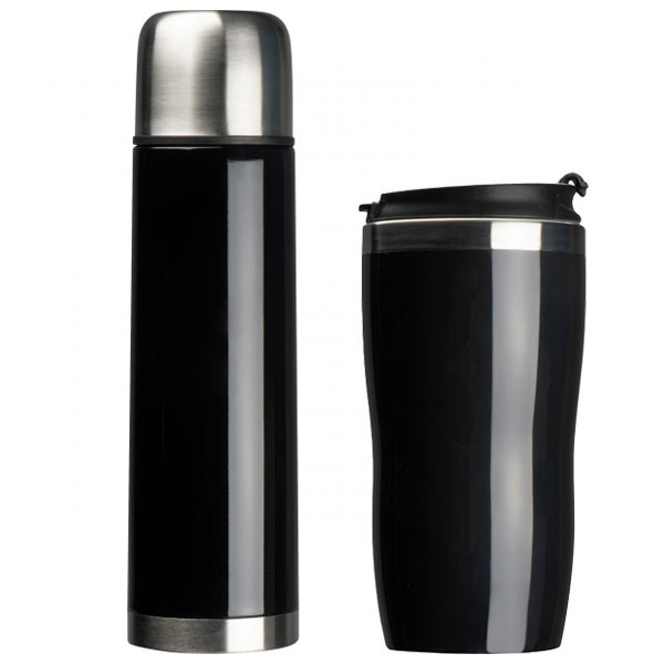 Logotrade corporate gift picture of: Set of vacuum flask and drinking cup SPLIT 450 ml