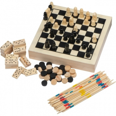 Logo trade promotional merchandise photo of: Wooden game collection RIGA