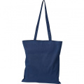 Cotton bag with long handles COPENHAGEN, navy blue