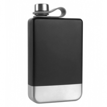 Logo trade business gifts image of: Hip flask HALTI Schwarzwolf